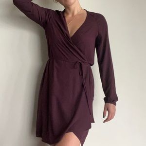 Babaton Silk Wrap Dress
